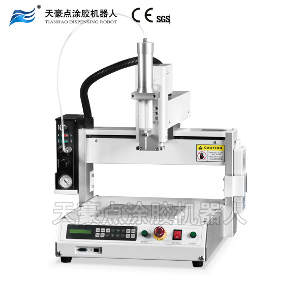 懸浮型50ml針筒式雙組份膠專用點涂膠機器人